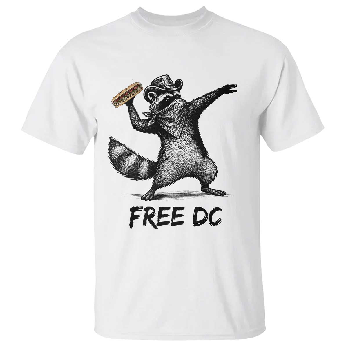 The Sandwich Guy Free DC T Shirt Funny Racoon Meme - Wonder Print Shop