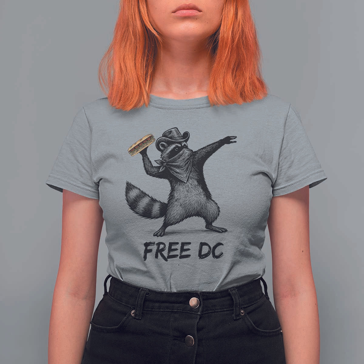The Sandwich Guy Free DC T Shirt For Women Funny Racoon Meme - Wonder Print Shop