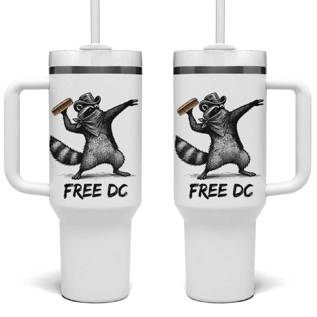 The Sandwich Guy Free DC Tumbler With Handle Funny Racoon Meme