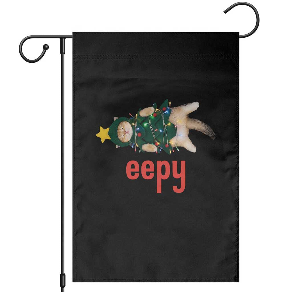 Cat Christmas Meme Garden Flag Eepy Kitten Silly Sleepy - Wonder Print Shop
