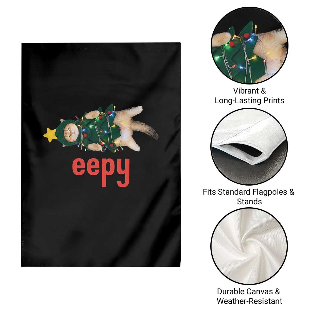 Cat Christmas Meme Garden Flag Eepy Kitten Silly Sleepy - Wonder Print Shop