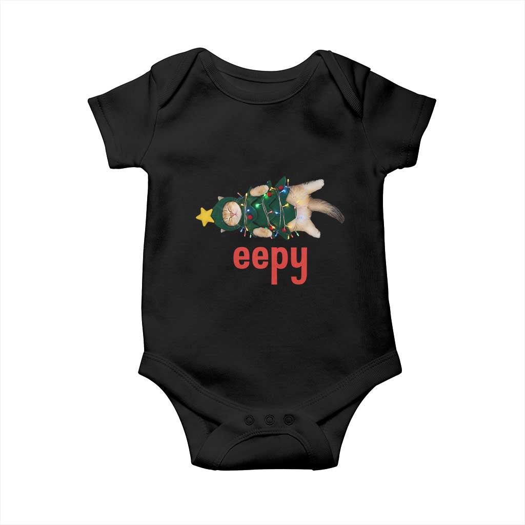 Cat Christmas Meme Baby Onesie Eepy Kitten Silly Sleepy - Wonder Print Shop