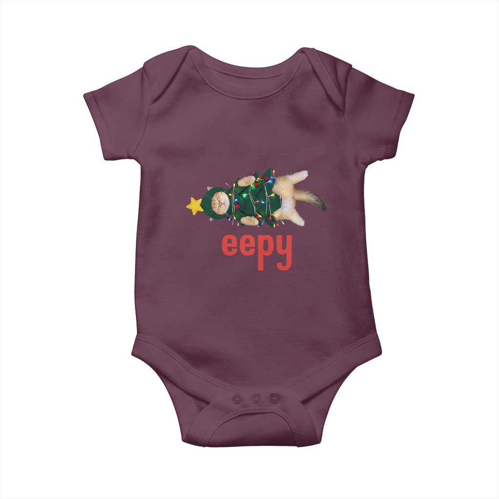 Cat Christmas Meme Baby Onesie Eepy Kitten Silly Sleepy - Wonder Print Shop