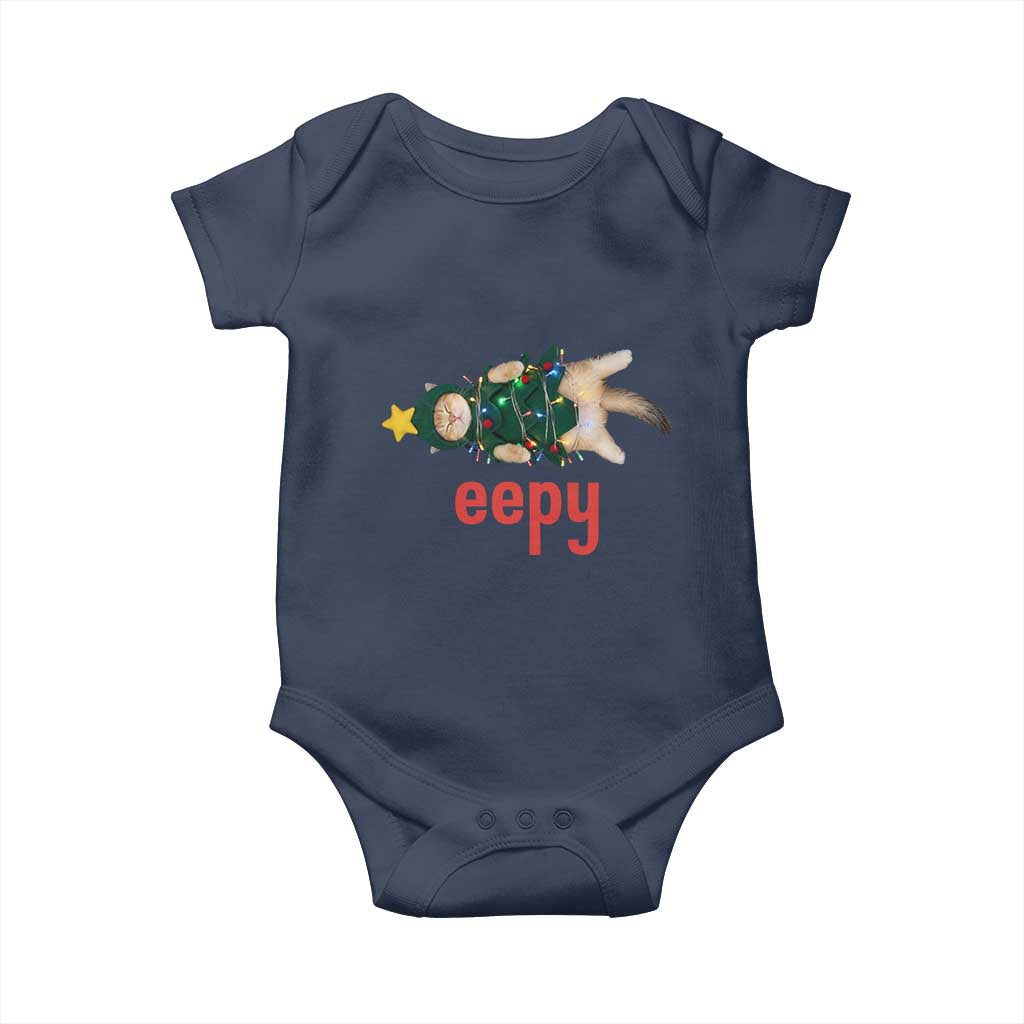 Cat Christmas Meme Baby Onesie Eepy Kitten Silly Sleepy - Wonder Print Shop
