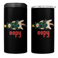 Cat Christmas Meme 4 in 1 Can Cooler Tumbler Eepy Kitten Silly Sleepy - Wonder Print Shop