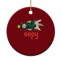 Cat Xmas Meme Ceramic Ornament Eepy Kitten Silly Sleepy - Wonder Print Shop