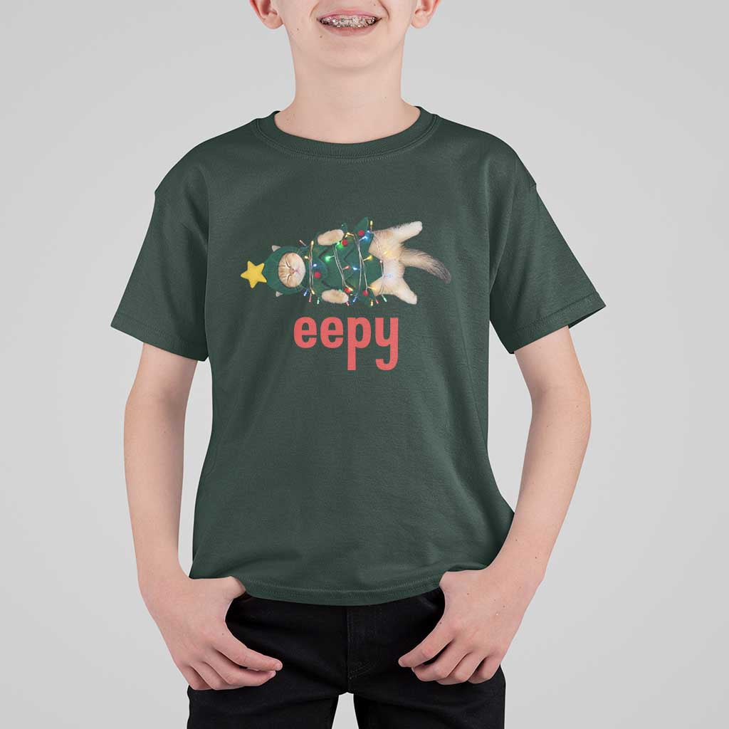 Cat Christmas Meme T Shirt For Kid Eepy Kitten Silly Sleepy - Wonder Print Shop