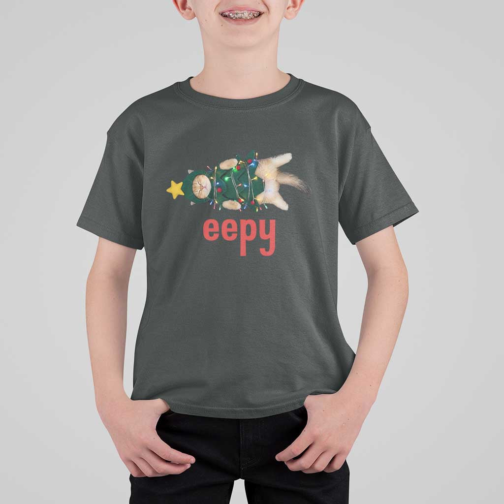 Cat Christmas Meme T Shirt For Kid Eepy Kitten Silly Sleepy - Wonder Print Shop