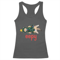Cat Christmas Meme Racerback Tank Top Eepy Kitten Silly Sleepy - Wonder Print Shop