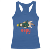 Cat Christmas Meme Racerback Tank Top Eepy Kitten Silly Sleepy - Wonder Print Shop