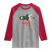 Cat Christmas Meme Raglan Shirt Eepy Kitten Silly Sleepy - Wonder Print Shop
