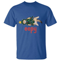 Cat Christmas Meme T Shirt Eepy Kitten Silly Sleepy - Wonder Print Shop