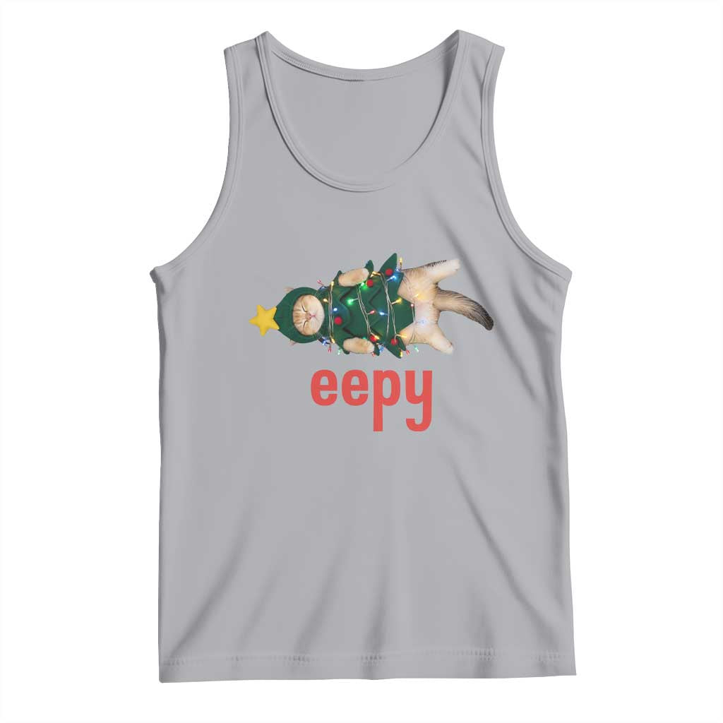 Cat Christmas Meme Tank Top Eepy Kitten Silly Sleepy - Wonder Print Shop