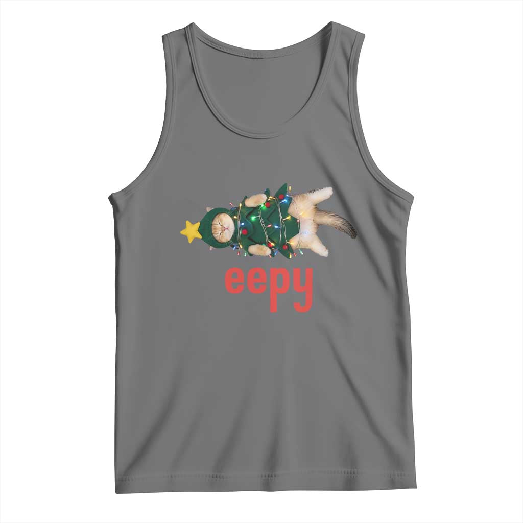 Cat Christmas Meme Tank Top Eepy Kitten Silly Sleepy - Wonder Print Shop
