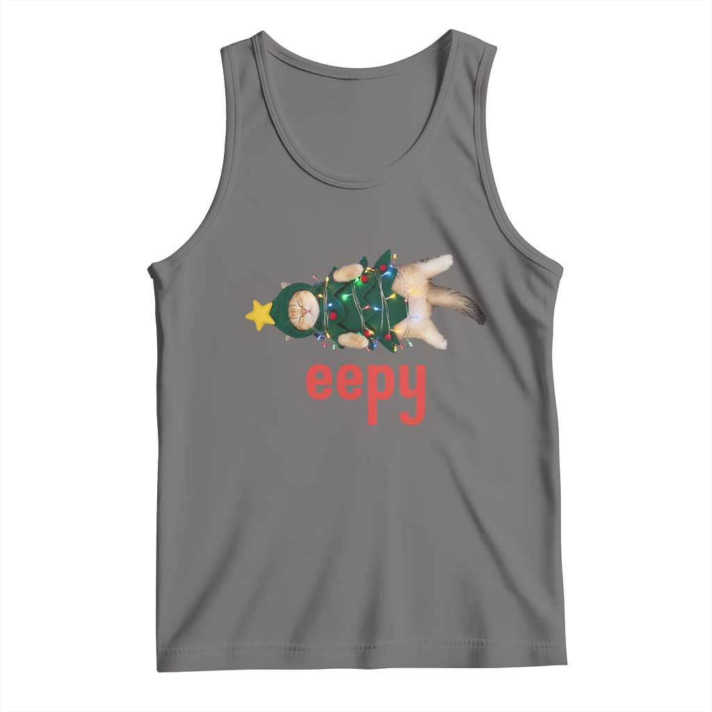 Cat Christmas Meme Tank Top Eepy Kitten Silly Sleepy - Wonder Print Shop