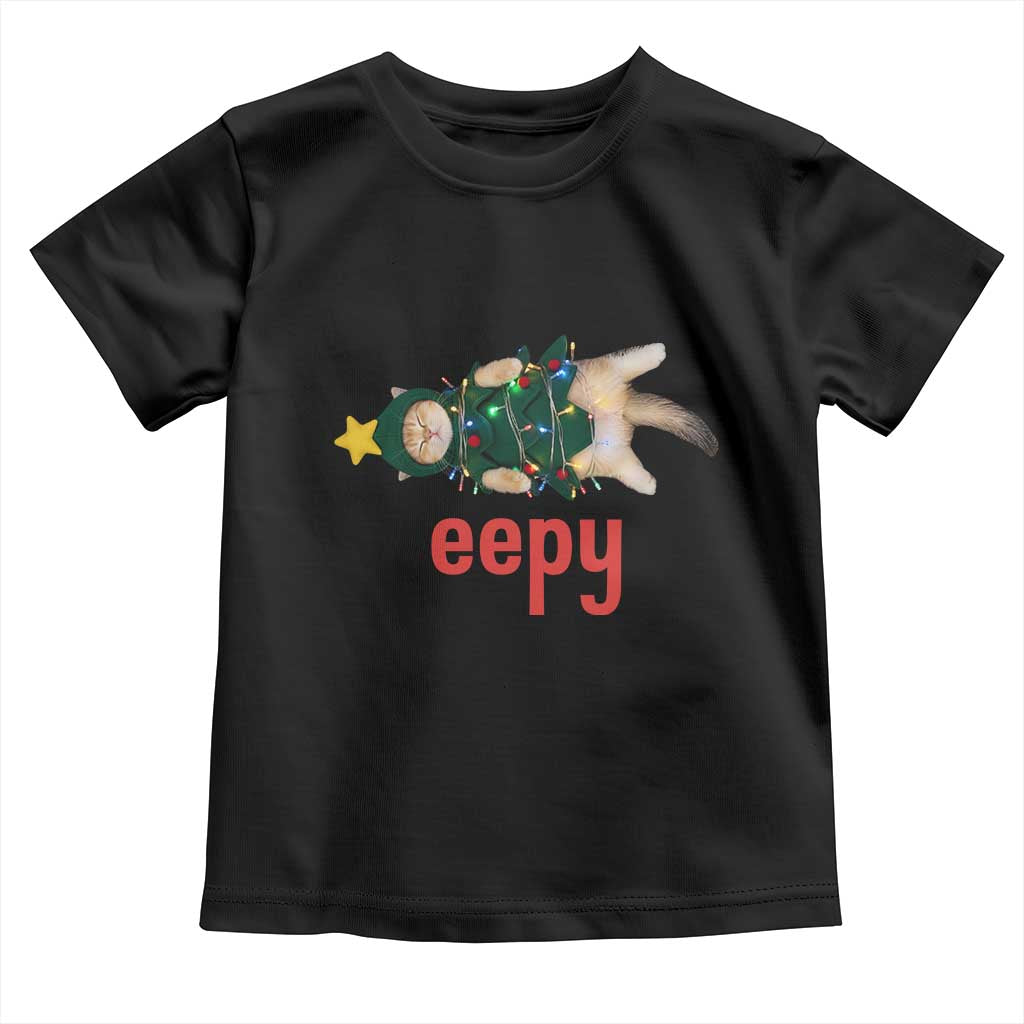 Cat Christmas Meme Toddler T Shirt Eepy Kitten Silly Sleepy - Wonder Print Shop
