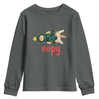 Cat Christmas Meme Youth Sweatshirt Eepy Kitten Silly Sleepy - Wonder Print Shop