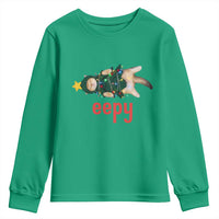 Cat Christmas Meme Youth Sweatshirt Eepy Kitten Silly Sleepy - Wonder Print Shop