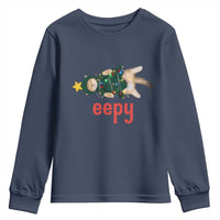 Cat Christmas Meme Youth Sweatshirt Eepy Kitten Silly Sleepy - Wonder Print Shop