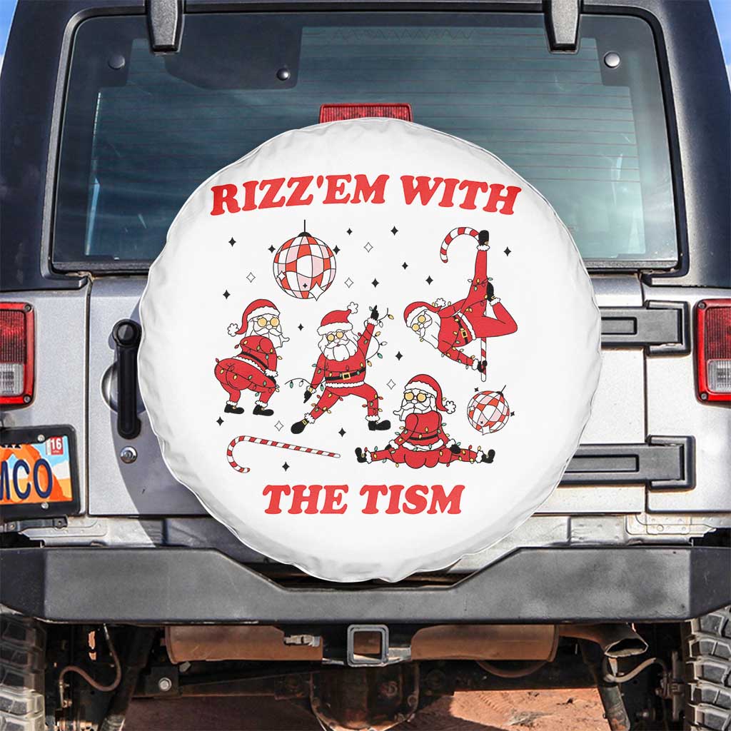 Funny Santa Christmas Spare Tire Cover Rizz Em With The Tism - Wonder Print Shop