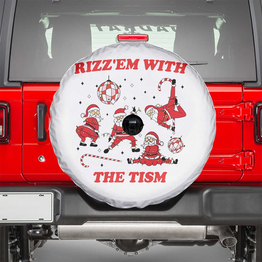 Funny Santa Christmas Spare Tire Cover Rizz Em With The Tism - Wonder Print Shop