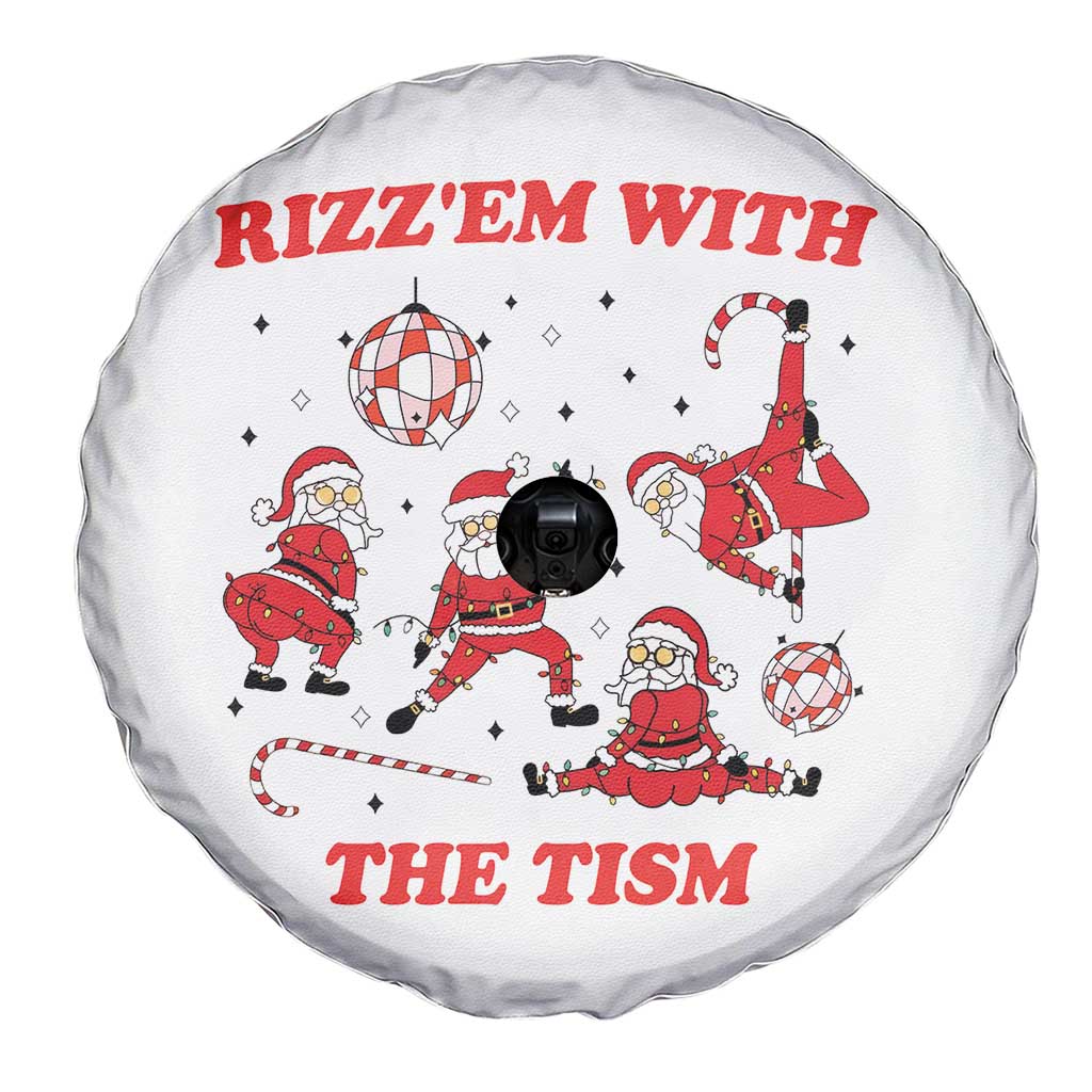 Funny Santa Christmas Spare Tire Cover Rizz Em With The Tism - Wonder Print Shop