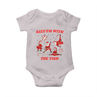 Funny Santa Christmas Baby Onesie Rizz Em With The Tism - Wonder Print Shop