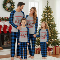 Funny Santa Christmas Plaid Pajama Set Rizz Em With The Tism - Wonder Print Shop