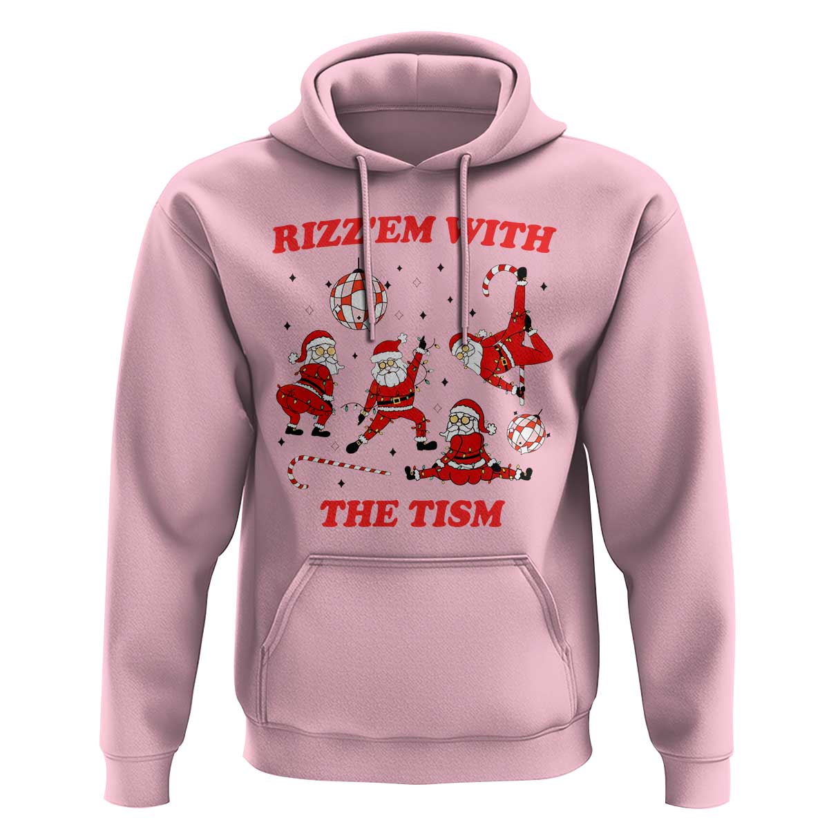 Funny Santa Christmas Hoodie Rizz Em With The Tism - Wonder Print Shop