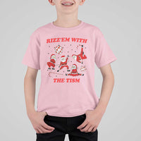 Funny Santa Christmas T Shirt For Kid Rizz Em With The Tism - Wonder Print Shop