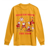 Funny Santa Christmas Long Sleeve Shirt Rizz Em With The Tism - Wonder Print Shop