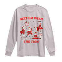 Funny Santa Christmas Long Sleeve Shirt Rizz Em With The Tism - Wonder Print Shop