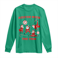 Funny Santa Christmas Long Sleeve Shirt Rizz Em With The Tism - Wonder Print Shop