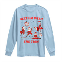 Funny Santa Christmas Long Sleeve Shirt Rizz Em With The Tism - Wonder Print Shop