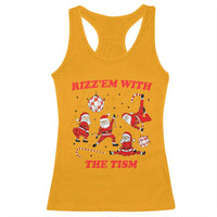 Funny Santa Christmas Racerback Tank Top Rizz Em With The Tism - Wonder Print Shop