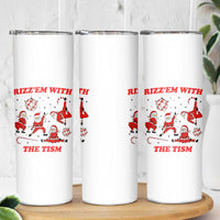Funny Santa Christmas Skinny Tumbler Rizz Em With The Tism - Wonder Print Shop