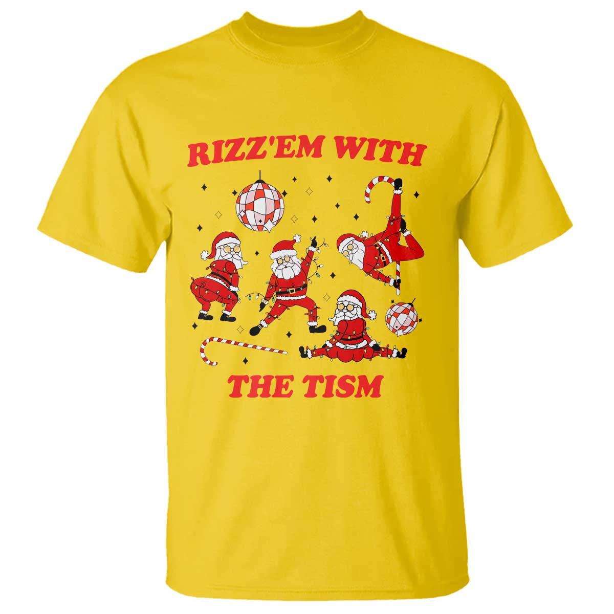 Funny Santa Christmas T Shirt Rizz Em With The Tism - Wonder Print Shop