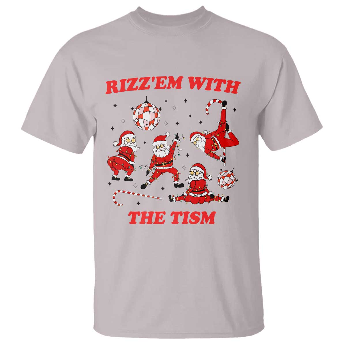 Funny Santa Christmas T Shirt Rizz Em With The Tism - Wonder Print Shop