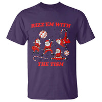 Funny Santa Christmas T Shirt Rizz Em With The Tism - Wonder Print Shop