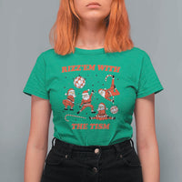 Funny Santa Christmas T Shirt For Women Rizz Em With The Tism - Wonder Print Shop