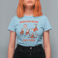 Funny Santa Christmas T Shirt For Women Rizz Em With The Tism - Wonder Print Shop
