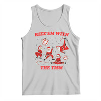 Funny Santa Christmas Tank Top Rizz Em With The Tism - Wonder Print Shop