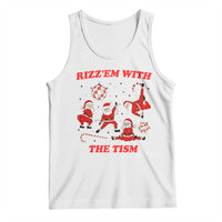 Funny Santa Christmas Tank Top Rizz Em With The Tism - Wonder Print Shop