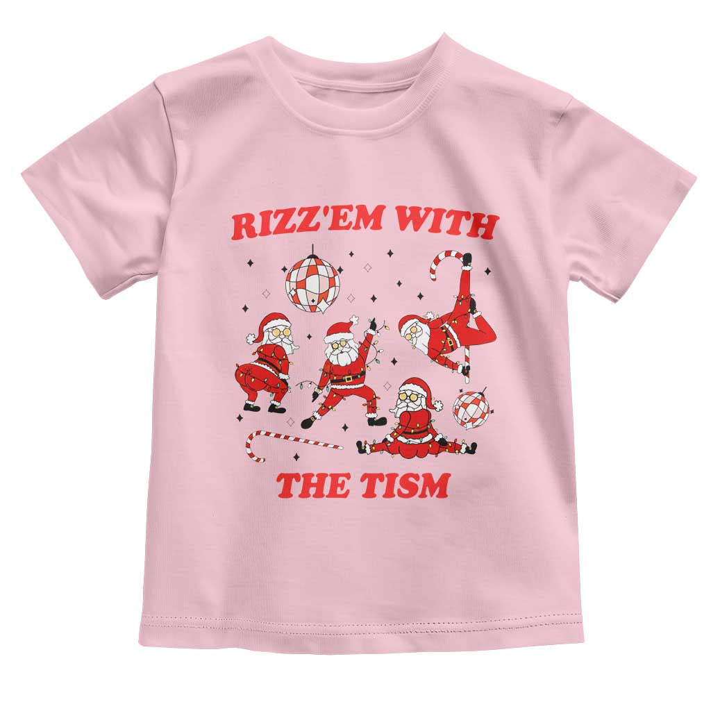 Funny Santa Christmas Toddler T Shirt Rizz Em With The Tism - Wonder Print Shop