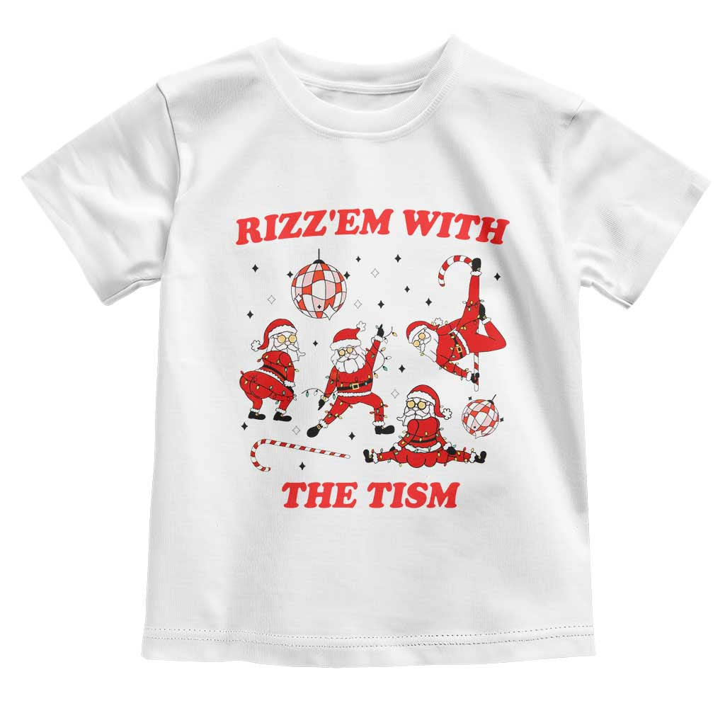 Funny Santa Christmas Toddler T Shirt Rizz Em With The Tism - Wonder Print Shop
