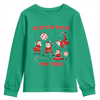 Funny Santa Christmas Youth Sweatshirt Rizz Em With The Tism - Wonder Print Shop
