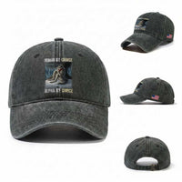 Funny Alpha Wolf Christmas Meme Washed Cotton Baseball Cap Human By Chance Alpha By Choice