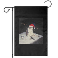 Funny Smoking Cat Christmas Meme Garden Flag - Wonder Print Shop