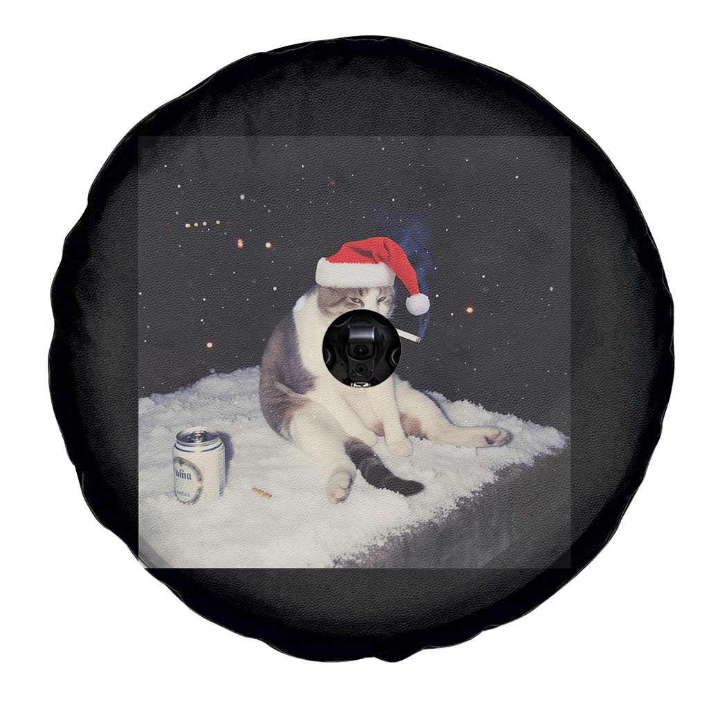 Funny Smoking Cat Christmas Meme Spare Tire Cover - Wonder Print Shop