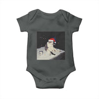 Funny Smoking Cat Christmas Meme Baby Onesie - Wonder Print Shop